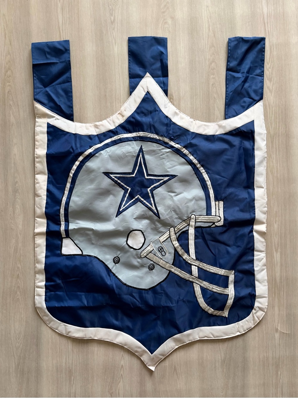 Vintage Dallas Cowboys Helmet Banner NFL Flag